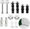 Skystuff Universal Toilet Seats Screws and Bolts，Toilet Seat Fittings Toilet Seat Hinge Bolt Nut Expanding Rubber Top Nuts Screws Fixing Bolt for Toilet Covers Blind Hole Fitting WC Replacement Kit