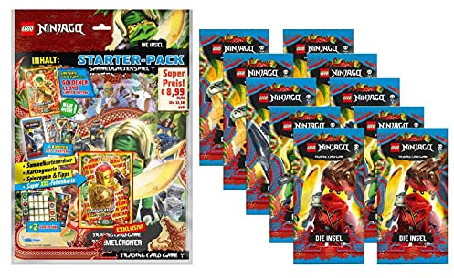 Blue Ocean Lego® Ninjago™ Trading Cards Serie 6 DIE Insel - 1 x Starterpack Sammelmappe + 10 Booster