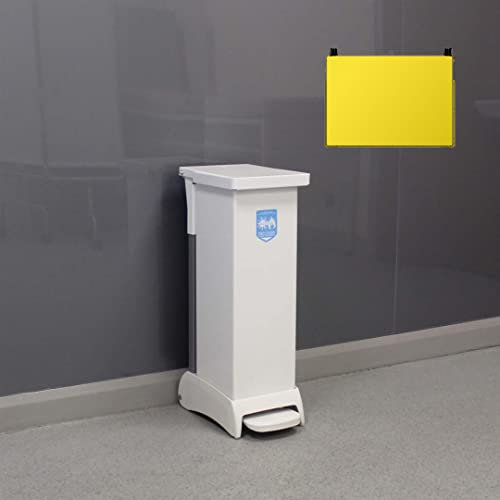 Office Needs Direct Medical Sackholder Healthcare Clinical Waste Bin 28 Litres Foot Pedal Yellow Steel Top