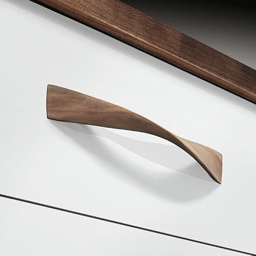 Austin Commerce Modern Oak Twist Door Wood Handle Oak Kitchen Cabinet Wardrobe Drawer Knobs (270mm/224mm)