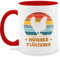 Tasse Tassen 325ml - Statement - Hühner Flüsterer Vintage - 325 ml - Rot - mit hühnern kaffetassen sprüche statements huhn haferl statement-tasse frohes neues jahr kaffeetasse new year teetasse