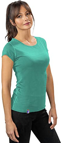 ALPIN LOACKER Merino Shirt Damen Kurzarm und Poloshirt I atmungsaktives Funktionsshirt schnelltrocknend für Sport und Wandern I Merinowolle Tshirt und Thermooberteil, Grün XL