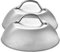 INTIRILIFE 2X Schmelzkuppel Schmelzglocke aus Edelstahl in Silber - 22.5 x 10 cm - Burger Glocke Grill Haube Abdeckhaube zum besseren Braten von Fleisch Dämpfen von Gemüse und Schmelzen von Käse