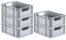 PROREGAL SuperSparSet 5x Eurobox NextGen Economy | Griffe offen |HxBxT 17x30x40cm | 16 Liter | Eurobehälter, Transportbox, Transportbehälter, Stapelbehälter