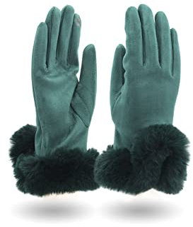 QUEEN HELENA Damen Fingerhandschuh G03 Petrol, Einheitsgröße