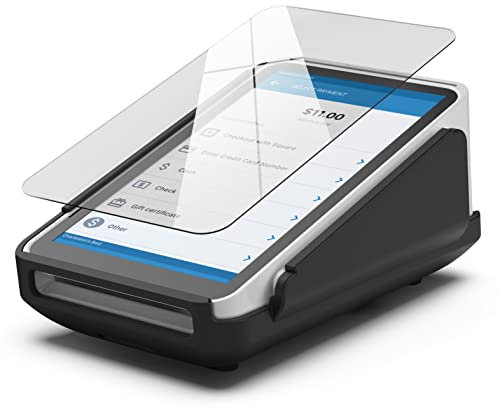 Encased Schutzhülle und Displayschutzfolie für Square Terminal Kartenleser - Gummiertes Hartschalengehäuse mit rutschfestem Boden und Panzerglas (Produkte) Schwarz