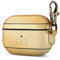 Dreem Om AirPods Pro Vegane Ledertasche mit Clip - Kompatibel mit Apple Bluetooth Wireless Earbuds für iPhone - Gold