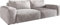 DELIFE Big-Couch Lanzo XL Cord Silbergrau 270x130 cm