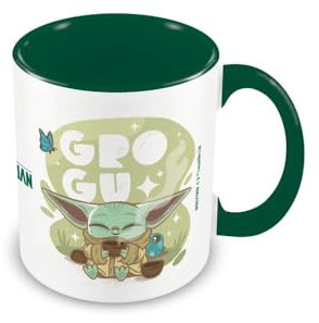 Star Wars: The Mandalorian Mug (Grogu Cuteness Design) 11oz Coffee Mug, Grogu Gifts and Star Wars Gifts for Men, Women and Kids, Mugs for Men, Mugs for Women - Official Merchandise