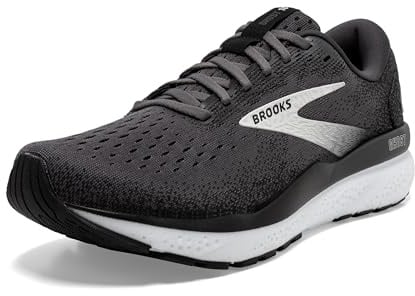 BROOKS Herren Ghost 16 Sneaker, Schwarz/Grau/Weiß, 40.5 EU
