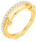 Lisandra Scott Doppel-Eternity-Ring aus 925 Sterlingsilber mit Beweglichen Knoten, Rundum besetzt mit Funkelnden Zirkonia Steinen, Luxuriöser Doppelring für Damen und Frauen (Gold, 50)