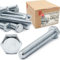 Lun Fix Viti a testa esagonale, M8 x 55, 1 kg, 40 pezzi, DIN 933, filettatura completa FK 5.8, in acciaio zincato con testa esagonale, viti filettate a 6 punti, con filettatura fino alla testa,