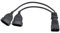 RIIEYOCA 2-in-1 Netz Adapter Kabel,Netzadapterkabel für USV-Stecker IEC 320 C14 Stecker auf Doppel Euro CEE7/16 Buchse Adapterkabel, Schwarz