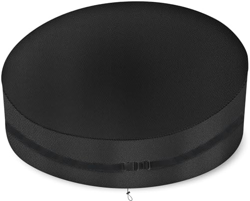 Sonneninsel Abdeckung Wasserdicht,Schutzhülle für Sonneninsel Rund mit Kordelzug und Verstellbare Schnallen,Sonneninsel Abdeckhaube 420D Oxford-Stoff (50*90*165cm,Schwarz)