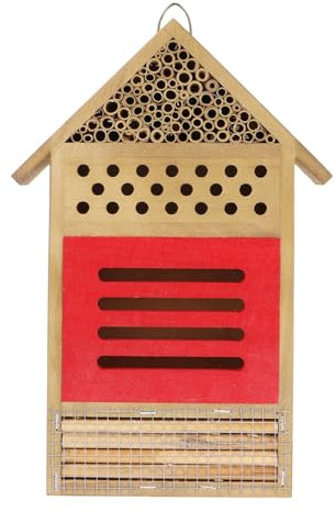 BESPORTBLE Bienen Nest insektenhotel Insekten Hotel Bienenhotel Teichfilterschwämme und hölzerner Bienenstock Insektenhaus aus Holz Handbuch Bienenwabe Chinesische Biene