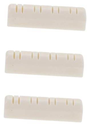 OFFSCH Mandolin String Nut 3pcs Set White Bone Nut High Density for Intonation