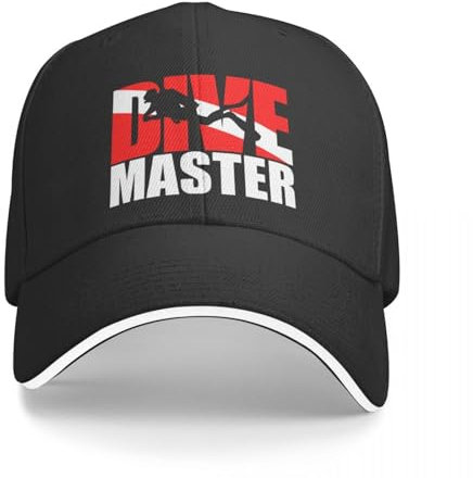 CWCMZDH Baseballmütze Baseballkappe Dive Master Scuba Diving Dive Baseball Cap Herren Hüte Damen Visier Outdoor Snapback Caps