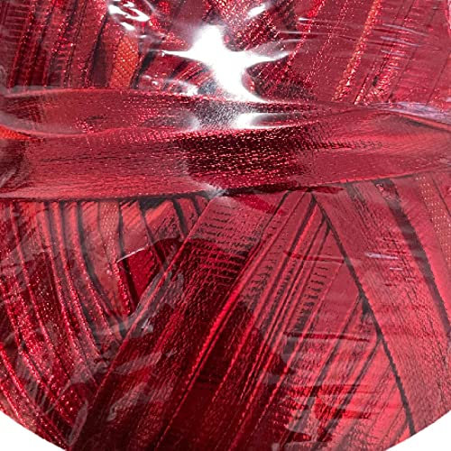 Garn, Garn zum Häkeln, 200g Metallic T-Shirt Garn Häkeln Stricken Handarbeiten Weben Ausgefallene Dickes Tuch Wolle Shinny Geldbörse Handtasche DIY(Red 200g per ball)