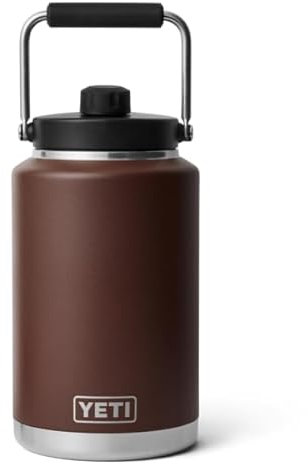 YETI Rambler Jug, Vacuum Insulated Stainless Steel Jug with Magcap, Wetlands Brown, 1 G (3.8 L)
