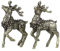 Cabilock 6 STK Hirsch Handwerk Ornament Handgefertigtes Messing Ornament REH Weihnachtsdekorationen auf dem Tisch Heimdekoration Outdoor- Hirsch-Desktop-Schmuck solides Hirschdekor
