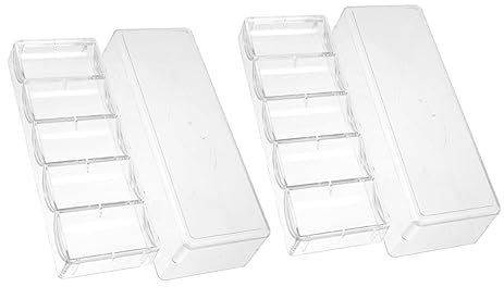 Alasum 2stücke Klarer Organizer Mit Deckel Lagerungstablett Chips Aufbewahrungsbox Für Kleine Gegenstände