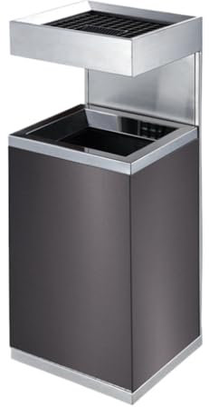 Poubelle Extérieure Cendrier Mülleimer Mesh Port Design Vertikaler Aschenbecher Bodenstehender Ascheeimer Edelstahl-Mülleimer Ordures Déchets Extérieur(B)