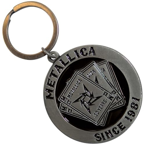 Rock Off officially licensed products Metallica 30th Anniversary Playing Card Keyring Keychain One Size