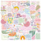 100Pcs Danish Pastel Stickers, Colorful Aesthetic Waterproof Vinyl Sticker, Cute Preppy Stickers, Graffiti Laptop Sticker for Teens Girls Adults Computer Guitar Phone DIY Craft(Danish)
