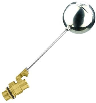 HWWW 1/2 3/4 1 Messing Schwimmerventil Kalt- und Warmwasserspeicher Schwimmendes Kugelventil Durchflussregelung Zisterne/Ausdehnungsgefäße(1/2)