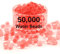 50000 Stück Wasserperlen Für Vasen,Water Beads，Wasser Perlen,Wasserperlen Für Pflanzen,Wasserkugeln,Gelkugeln Wasserperlen,Hochzeitsdekoration, Geburtstagsfeier Deco, Urlaubsdekoration,DIY(Rot)
