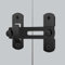 YQQYG 2 PCS Black Barn Door Latch, 180° Degree Flip Gate Latch Lock, Sliding Black Cabinet Door Latch, Stainless Steel Safety Door Latches for Pet Door, Garage, Closet Door