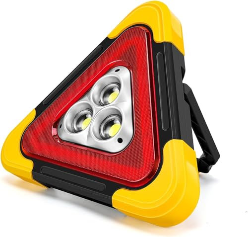 XMHLFC Warndreieck KFZ für Audi A3 /A4 /A6 /A6 e-tron/A8/RS 3/RS 4/RS 6/S3/S4/S6/S8, mit Vier LED Modi Solarenergie Auto Sicherheitswarnlicht für Straßenverkehrsschutz ideal