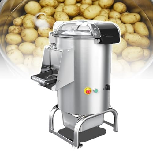 HCAUYNN Heavy Duty Electric Potato Peeler, 70-100 Kilograms Per Hour,Automatic Vegetable Peeler,For Schools/Hotels/Home,110V
