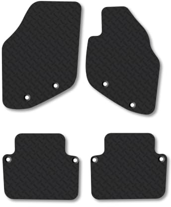 Volvo S80 (1999-2006) 5mm Rubber Car Mats | Heavy Duty Rubber Tailored Fit Floor Mats Full Coverage Durable Waterproof Accessories Easy Clean Anti Slip Made in the UK