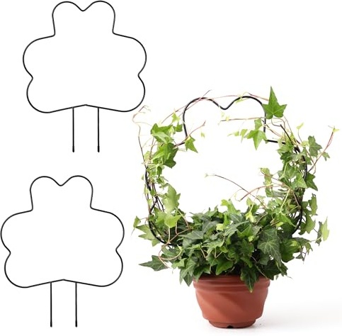 2 Stück Pflanzen-Rankgitter für den Innenbereich, 28,4 cm B x 34,8 cm H, kleines Rankgitter für Topfpflanzen, dekoratives Rankgitter für Kletterpflanzen im Innenbereich, ideal für Reben auf