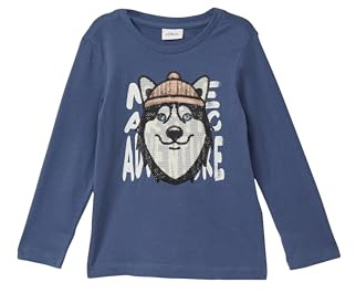 s.Oliver Langarmshirt mit Pailletten-Artwork