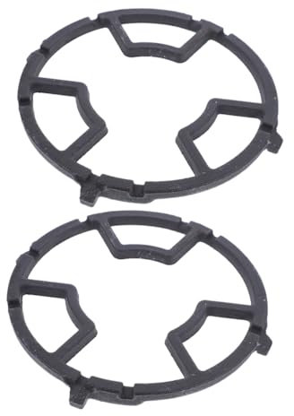 FUNNETOYU 2pcs Cast Iron Wok Ring Gas Stove Rack Non-slip Iron Stove Holder Pan Support Rings for Home Cooking Gas Burner