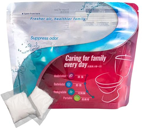 Tanxier 30 Pack Absorbeurs de Toilettes,Neutralisateur d'odeurs d'urine,Liant Liquide et neutralisateur d'odeurs,Eau Gélifiant Solidifiant Et Désodorisant pour Camping,Alpinisme,Extérieur