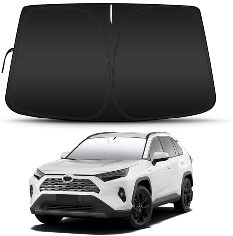 D-Lumina Parasol Coche Delantero para Accesorios Toyota RAV4 2020-2026, Parasol para Parabrisas Delantero, Protector de Parabrisas de Coche contra los Rayos UV, Plegable y Portátil