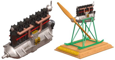 Roden 623 Modellbausatz Mercedes D.III 160 h.p. 1/32 scale