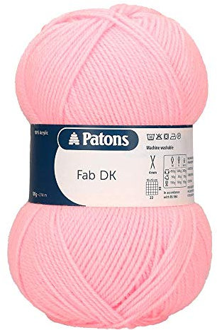 Patons Fab DK., Acrilico, rosa, taglia unica