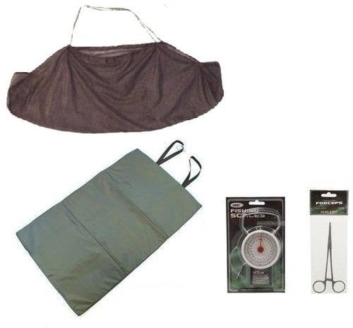 Carp/Coarse Fishing Tackle Unhooking Mat Weighing Sling Forceps And 50lb Scales