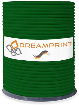 Dreamprint Expanderseil 100m Grün 8mm Ø - Gummiseil, Planenseil, elastisches Seil für Innen & Außen - Wetterfest & Reißfest - Ideal für Ladungssicherung, Planenbefestigung, Camping & Outdoor