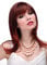 WIG ME UP - Schulterlange Damen Perücke Braun Mahagoni-Mittelbraun-Mix glatte Haare mit Pony ca. 50 cm 3003-3003