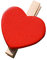 EinsSein 50x Deko Klammern Herz rot Holz rot rote rotes Mini Herz Herzen deko klein kleine Klammern Holzklammern Hochzeit Wäscheklammer Tischkarte Blumenklammer Blumen Gastgeschenke