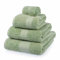 HOMESCAPES Sage Green Turkish Cotton 4 Piece Towel Set Soft & Absorbent 500 GSM Heavyweight Face Cloth, Hand Towel, Bath Towel & Bath Sheet Towel Bale