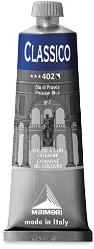 Maimeri CLASSICO 60 ml, Extra feine Künstlerölfarbe, Farbton Preussischblau