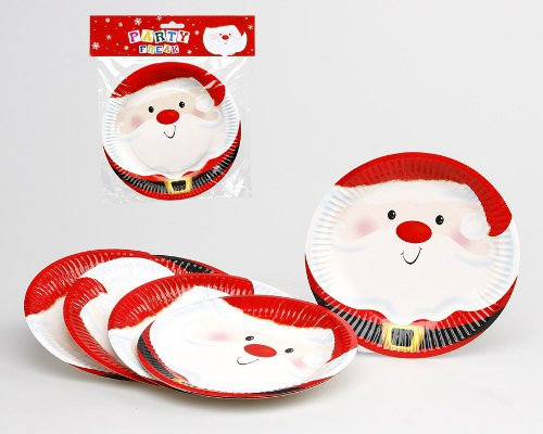 ATOSA Father Christmas Paper Plates Diameter cm.23