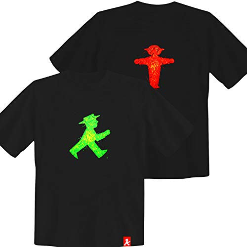 Tshirt Ampelmännchen schwarz - Ossi Artikel - für Ostalgiker - DDR Produkte
