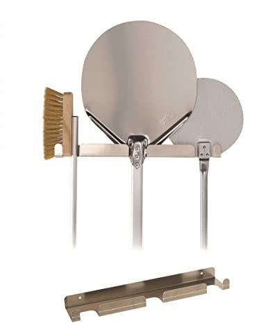 Gi-Metal - Supporto a parete per 3 pale per pizze